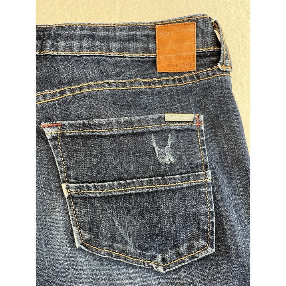 DEAR JOHN Playback Jeans Womens 29P Blue Petite Straight Dark Wash Mid Rise - Picture 7 of 8